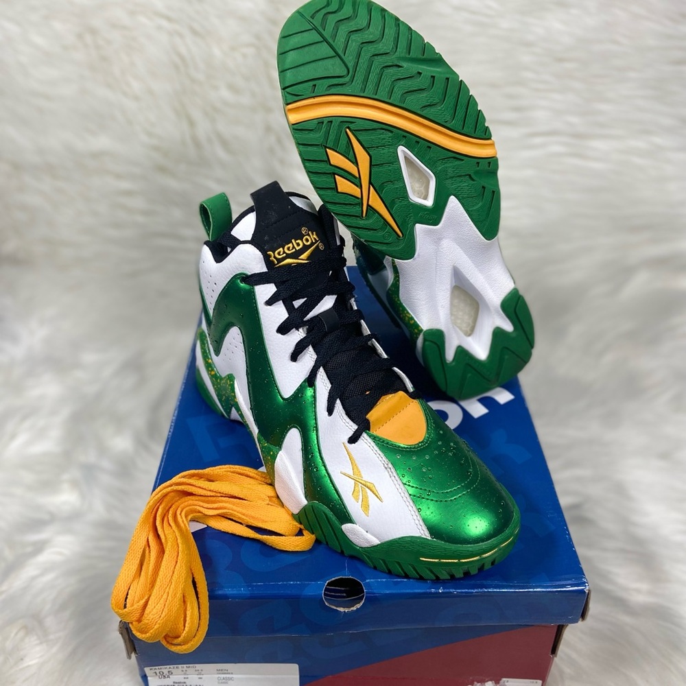 Reebok kamikaze 2 mid Seattle SuperSonics size 10.5